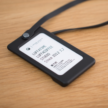 韩国正品ICONIC实用简约开窗胸卡套证件套交通卡夹门禁卡包含挂绳