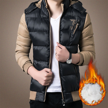 2015冬天外套男士韩版休闲修身大码棉衣男青年短款潮长袖加绒男装