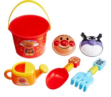 现货日本代购ANPANMAN面包超人儿童沙滩挖沙玩具组合溪水玩具