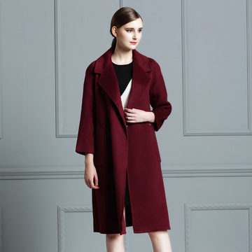 4306新款正品欧美高端纯手工手缝双面羊绒大衣加厚双面呢大衣