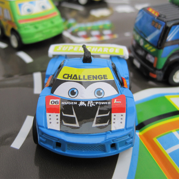 迷你回力车模型惯性小汽车儿童玩具车工程车系列套装小孩宝宝玩具