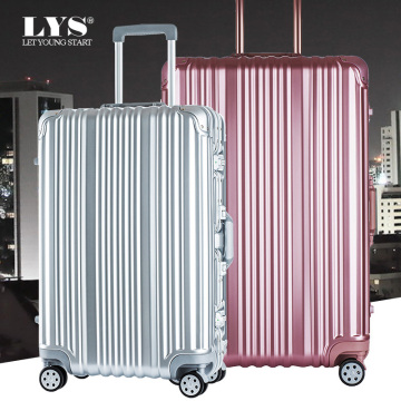 出口日本铝框拉杆箱万向轮ABS+PC行李箱密码箱男女旅行箱皮箱登机
