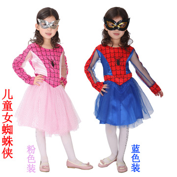 漫翔 cosplay服装 儿童节日儿童演出服  儿童女蜘蛛侠衣服化妆