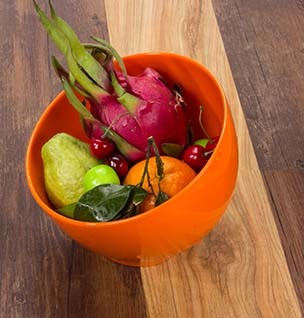 彩色火锅密胺仿瓷餐具创意酱料调料喇叭蔬菜水果沙拉桶斜口火锅碗