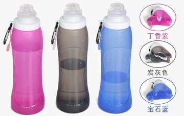 正品Myfriday便携式可折叠水瓶 多功能运动暖手水壶旅游硅胶水杯