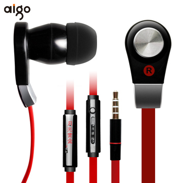 Aigo/爱国者 EP2628手机电脑平板面条式线控通话入耳式音乐耳机