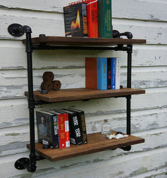 美式复古风铁艺实木厨房卫生间客厅收纳 架子 简易书架书柜置物架