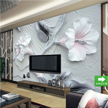 墙纸壁纸3D立体电视沙发客厅背景墙纸自粘壁画整张无缝壁纸无框画