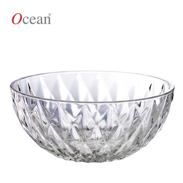 Ocean专柜正品果斗钻石切割 玻璃深碗 水果盘 沙拉碗 果碗 蔬菜碗