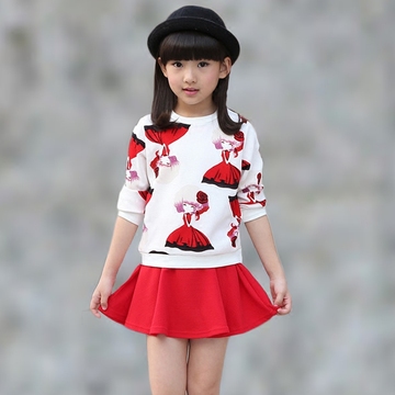 儿童衣服女夏装套装裙子韩版童装两件套短袖中大童小孩公主裙夏款