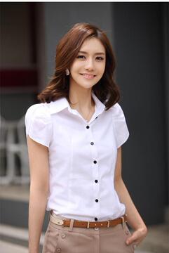 2016新款韩版职业装衬衣女白色短袖女装夏季ol工作服女士衬衫夏装