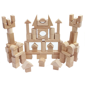 原木积木木制大块儿童宝宝益智早教玩具1-2-3-6周岁环保拼插积木