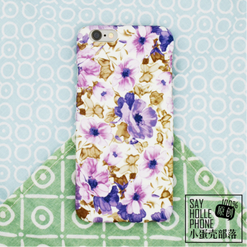 2015年原创紫色花丛 苹果5s iphone6 plus手机壳保护套 硬壳