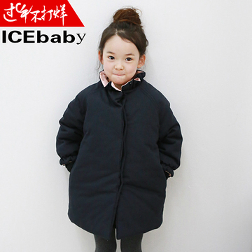 童装女童棉衣2015新款冬季棉服中长款加厚外套中大童韩版保暖棉袄