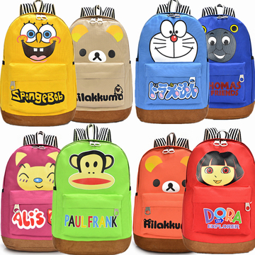 韩版可爱卡通幼儿园书包儿童男女款3-6岁中大班双肩背包批发印字
