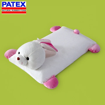 进口PATEX泰国天然纯乳胶枕 卡通兔子宠物枕头 儿童枕头抱枕玩具