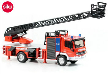 专柜正品 德国SIKU 仕高 1：50 阶梯消防车 合金车模型 U2106玩具