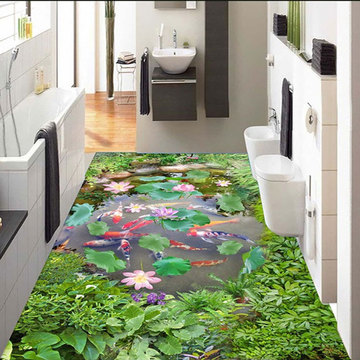 背景墙瓷砖3d 浴室厨房地板 海底世界 3D地板 主题立体地板