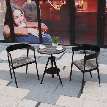 复古马赛克阳台室外花园露台桌椅三件套休闲吧台酒吧咖啡厅小桌子