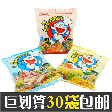 哆啦A梦干脆面 越南进口方便面整箱混装优惠30袋干吃面多口味批发