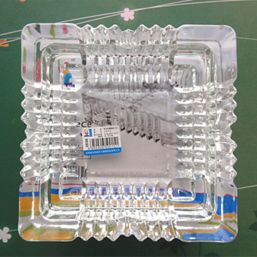 G1016-2新力华沙风情加厚水晶透明玻璃烟灰缸方形餐厅KTV家用特价