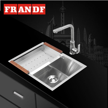 弗兰多 手工水槽 304不锈钢厨房水槽 加厚洗菜盆台下盆 单槽套餐