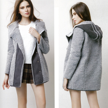 2015新款冬装女羔羊毛呢外套中长款加厚保暖大牌毛呢大衣新品包邮