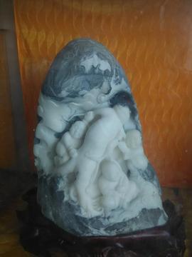 精品全手工雕刻 白灵石 白灵玉观音 白灵石各种雕像 菩萨