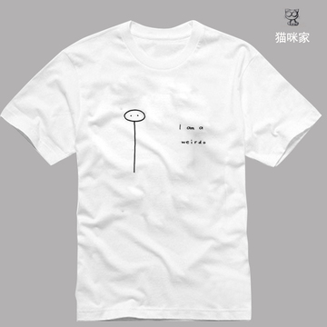 2015夏季新款简约圆领纯棉T 寓意人生英文图 学生装打底T恤衫