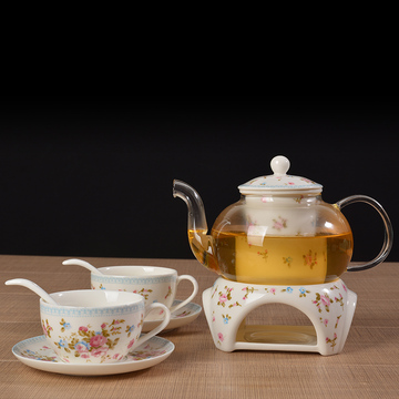 花茶茶具 玻璃杯子带盖花茶杯水杯陶瓷过滤泡茶杯子办公室茶水杯