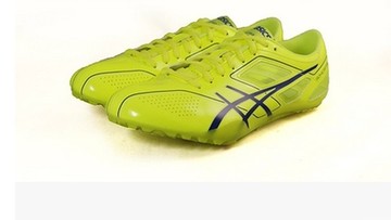 2015荧光绿配色 Asics SonicSprint Elite 爱世克斯正品短跑钉鞋