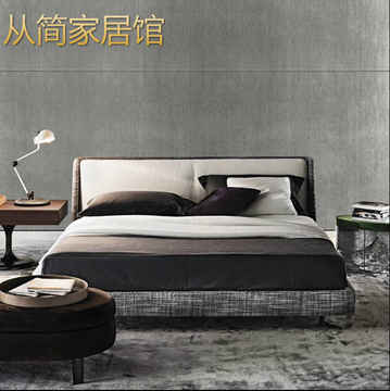 布床 法式现代软体床简约可拆洗双人床1.8婚床百欧宜家软床