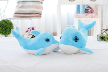 可爱海洋世界儿童毛绒玩具创意海豚公仔小孩睡觉抱枕生日礼品女生