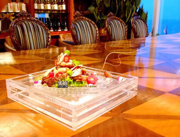 大董餐具酒店饭店用品特色菜创意菜餐具干冰盘亚克力有机玻璃餐具