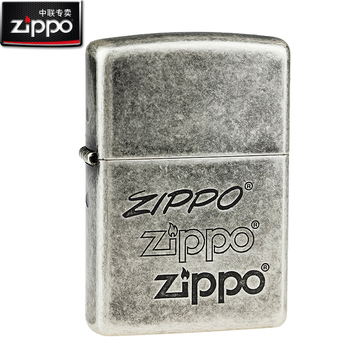 ZIPPO芝宝打火机 121FB W022 仿古银单刻 美国原装正品 专柜正版