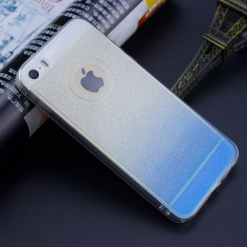 苹果5s手机壳 iphone6 plus磨砂渐变闪钻隐形套 软硅胶保护套外壳