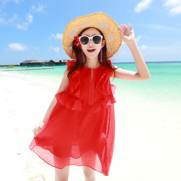 2015夏纯色宽松波西米亚裙娃娃衫连衣裙显瘦女海边度假沙滩裙短