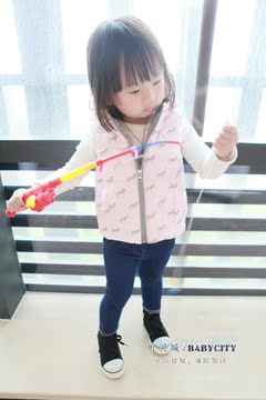 2015春装儿童马甲韩版小斑马童装 拉链卡通童马甲男女童1-2-3-4岁