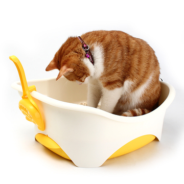 一家胖子日本猫砂盆套装双层猫厕所封闭猫沙盆猫便盆猫砂猫尿垫