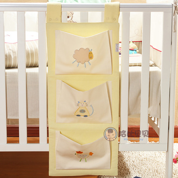 TTBABY 婴儿床挂袋 宝宝尿布袋 奶瓶袋 收纳包 欧式婴儿床品配件