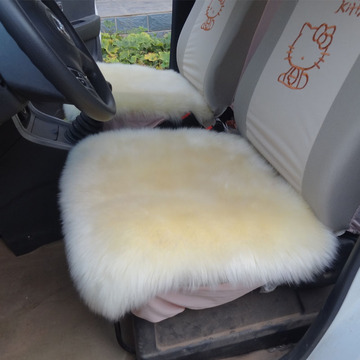 冬季车垫无靠背座垫汽车坐垫纯羊毛坐垫小三件方垫皮毛一体