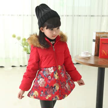 特价正品女童羽绒服2015新款韩国儿童中长款外套小女孩女宝宝冬装