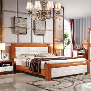 全实木白色地中海现代中式高箱储物1.5 1.8米橡木床送货到家安装
