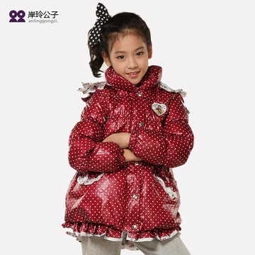 2015新款儿童羽绒服女童正品冬装中长款外套加厚中小童公主款甜美