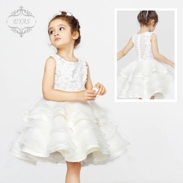 2014新款女童公主裙表演出裙连衣裙蓬蓬裙花童 白色女童礼服裙夏