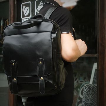 2015新款学院学生双肩包大容量休闲背书包男生电脑包手提旅行包