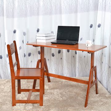 智竹楠竹学生学习桌椅实木儿童写字书桌台成人书桌套装升降电脑桌