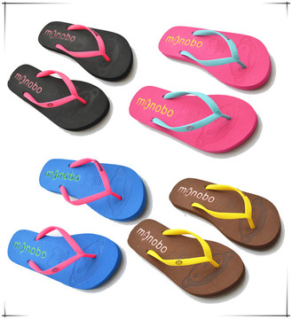 包邮MONOBO泰国小猴子新款夏季女平底沙滩夹脚防滑人字拖凉拖鞋