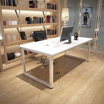 包邮简约现代烤漆钢木办公桌子双人桌电脑桌台式桌家用写字台书桌