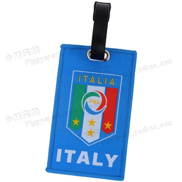 背包书包收纳挂件球迷纪念品 意大利队足球卡套公交羊城通行李牌